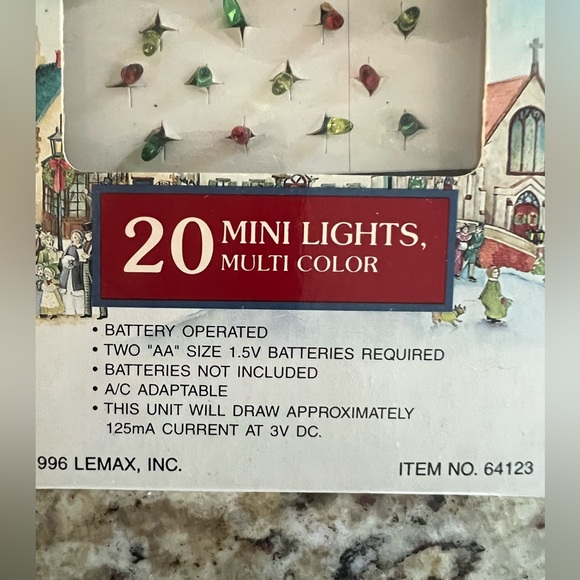 LEMAX Village Collection 20 Mini Lights Multi-Color 1996 - Picture 2 of 4